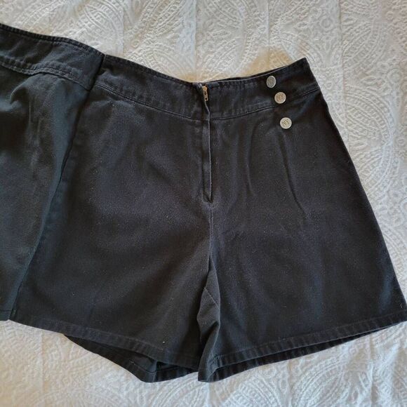 NY Jeans Black Cotton Skort Women’s Size 6 Y2K Shorts Wrap - Picture 7 of 8